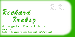 richard krebsz business card